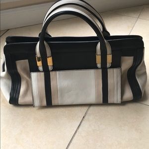 Chloe bag - Colors black, white, beige leather.